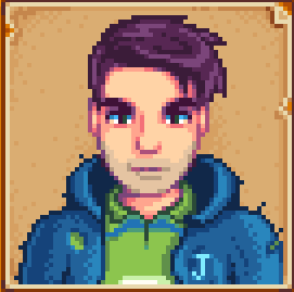The character portrait for Shane from the video game Stardew Valley